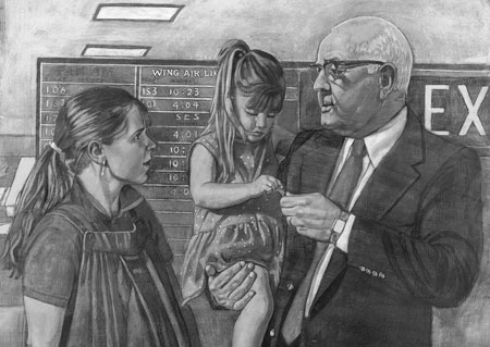 Spencer Kimball helping a mother